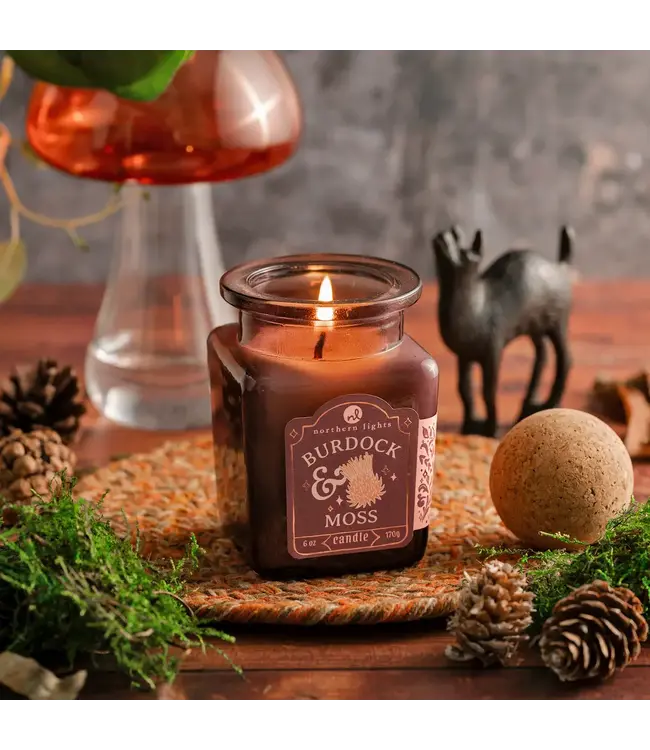 Northern Lights Candles Burdock And Moss Curiosity Candle 6oz