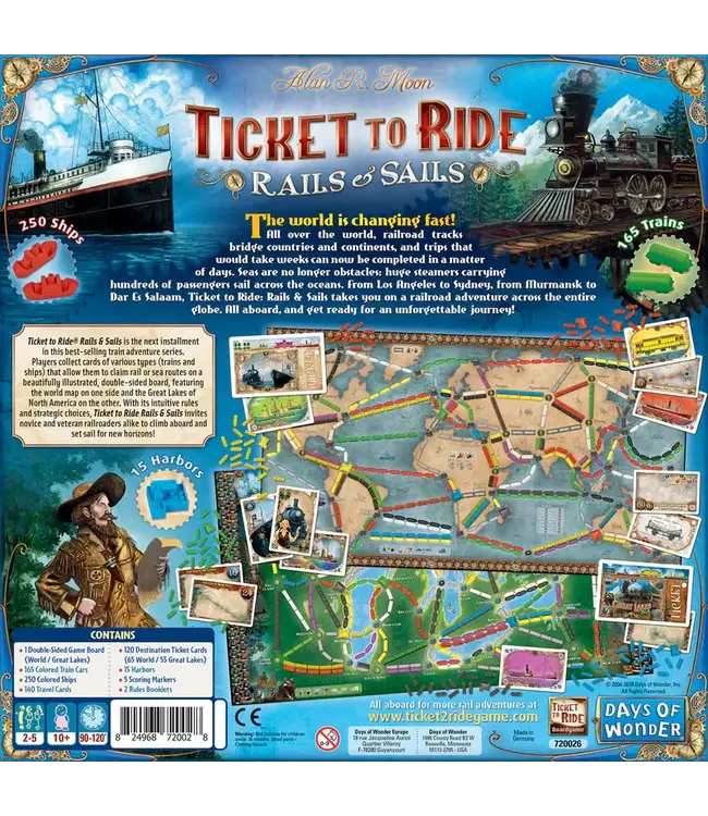 Asmodee Ticket to Ride Rails and Sails
