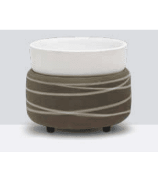 Swan Creek Candle Co Grey And White Spiral Melters Set
