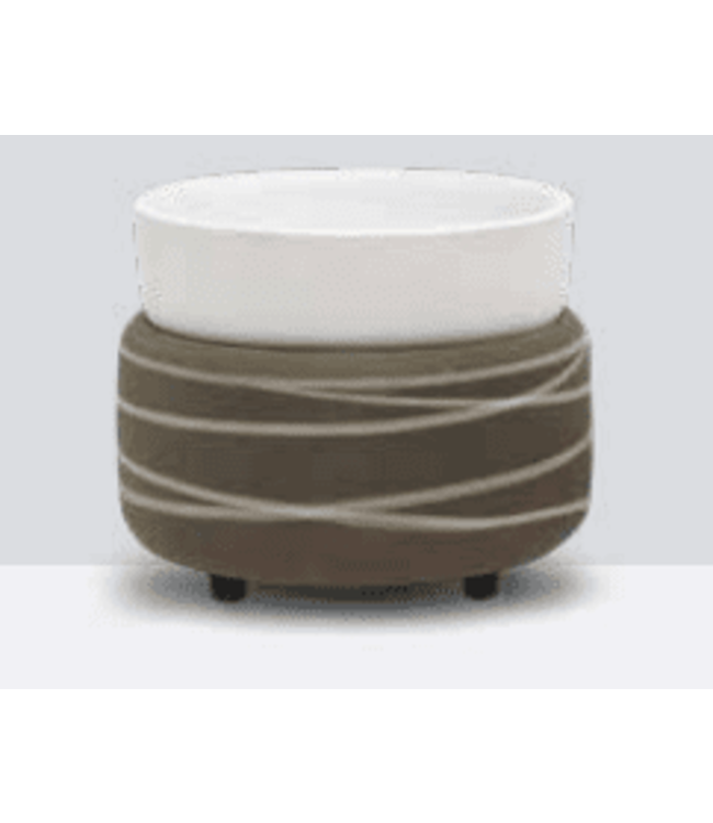 Swan Creek Candle Co Grey And White Spiral Melters Set
