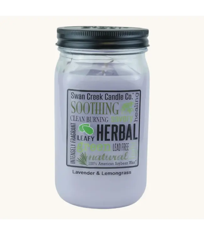 Swan Creek Candle Co Pantry Jar 24 oz Lavender And Lemongrass
