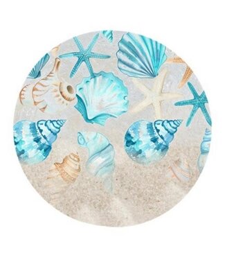 Gift Essentials 6 Inch Blue Shells Crackle Globe