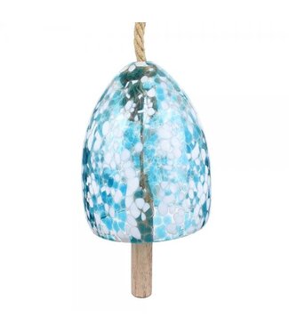 Gift Essentials Blue/White Blown Glass Bell