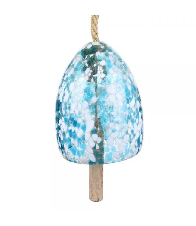 Gift Essentials Blue/White Blown Glass Bell