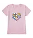 Life Is Good Womens Crusher Vee Heart Of Cats Violot Purple