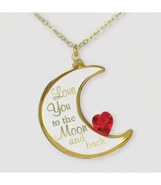 Glass Baron Love You To The Moon Necklace