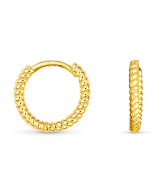 Amanda Blu Add A Charm Braided Hoop Earring - Gold