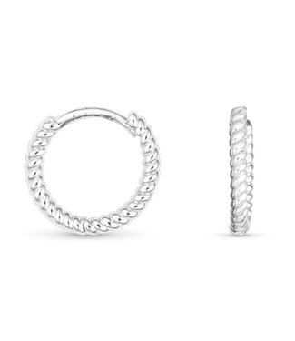 Amanda Blu Add A Charm Braided Hoop Earring - Silver