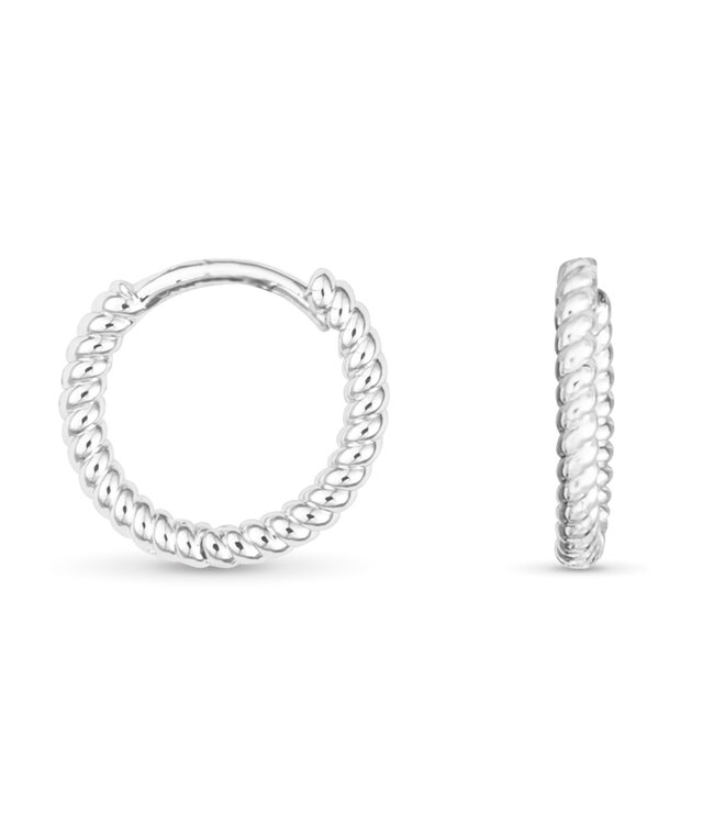 Amanda Blu Add A Charm Braided Hoop Earring - Silver