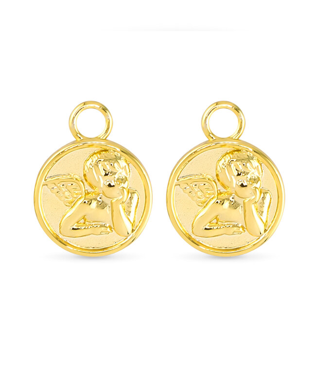 Amanda Blu Angel Pendant Earring Charms - Gold
