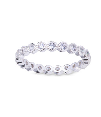 Amanda Blu Circles Eternity Ring - Size 7 - Silver