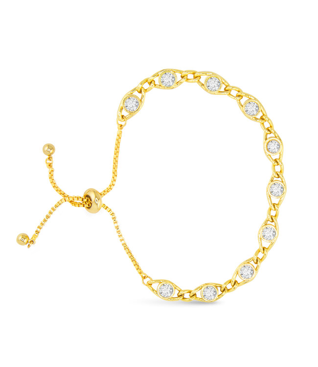 Amanda Blu Clear CZ Bracelet - Gold