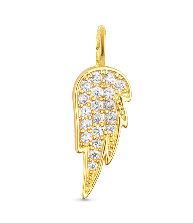 Amanda Blu CZ Angel Wing Charm - Gold