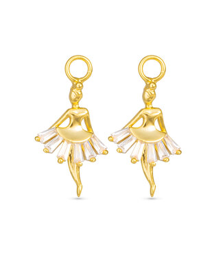 Amanda Blu CZ Ballerina Earring Charm - Gold
