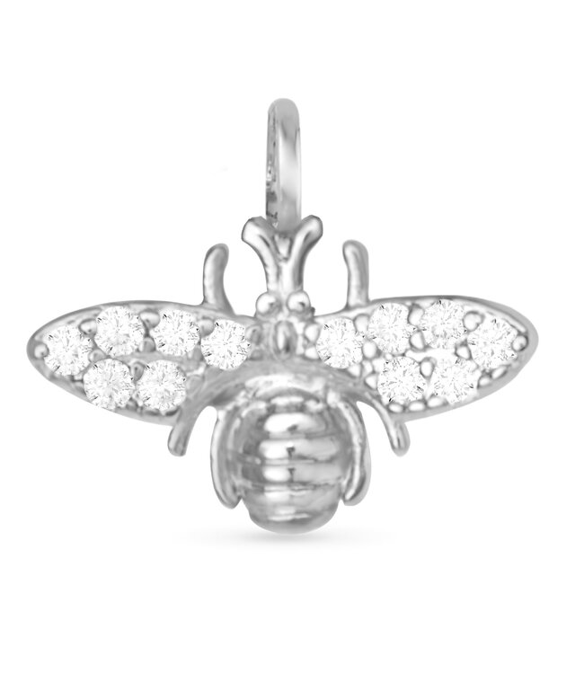 Amanda Blu CZ Bee Charm - Silver