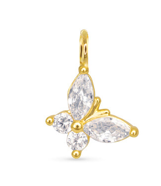 Amanda Blu CZ Butterfly Charm - Gold