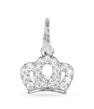 Amanda Blu CZ Crown Charm - Silver