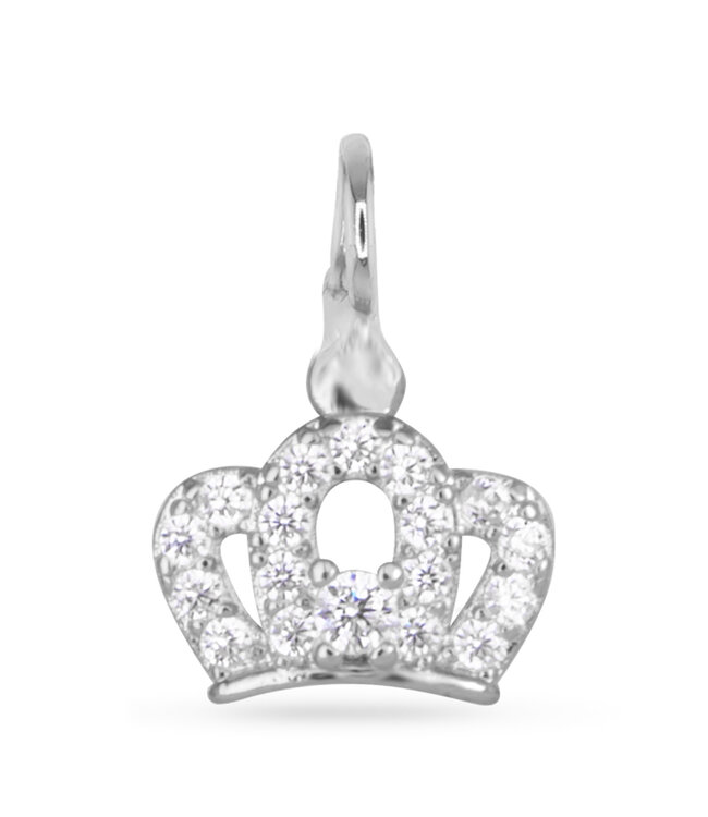 Amanda Blu CZ Crown Charm - Silver