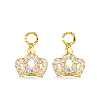Amanda Blu CZ Crown Earring Charm - Gold