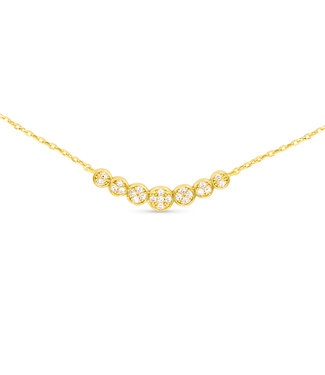 Amanda Blu CZ Curve Necklace - Gold
