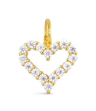 Amanda Blu CZ Heart Charm - Gold
