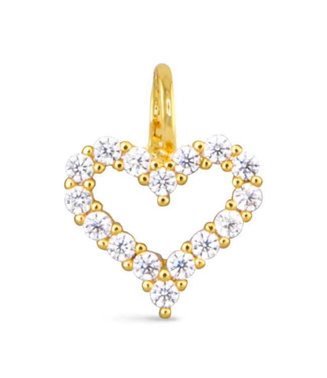 Amanda Blu CZ Heart Charm - Gold