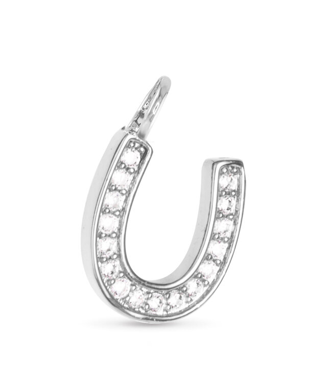 Amanda Blu CZ Horseshoe Charm - Silver