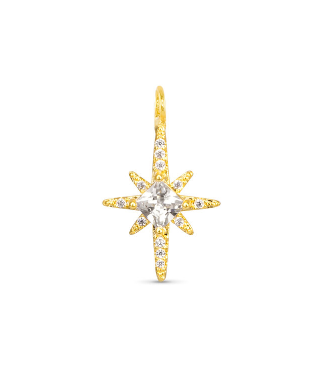 Amanda Blu CZ North Star Charm - Gold