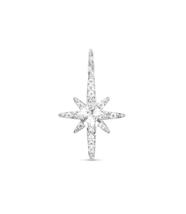 Amanda Blu CZ North Star Charm - Silver
