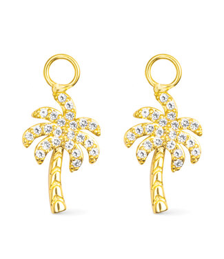 Amanda Blu CZ Palm Tree Earring Charm - Gold