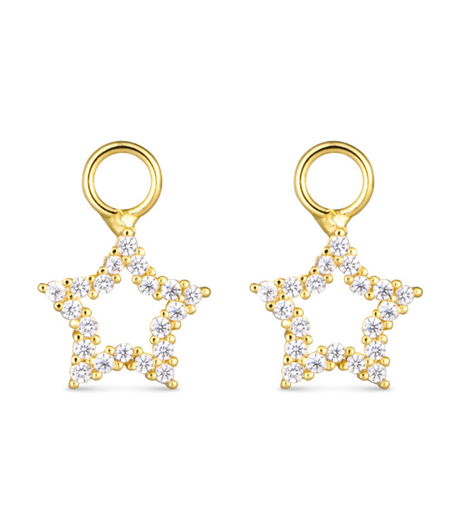 Amanda Blu CZ Star Earring Charm - Gold