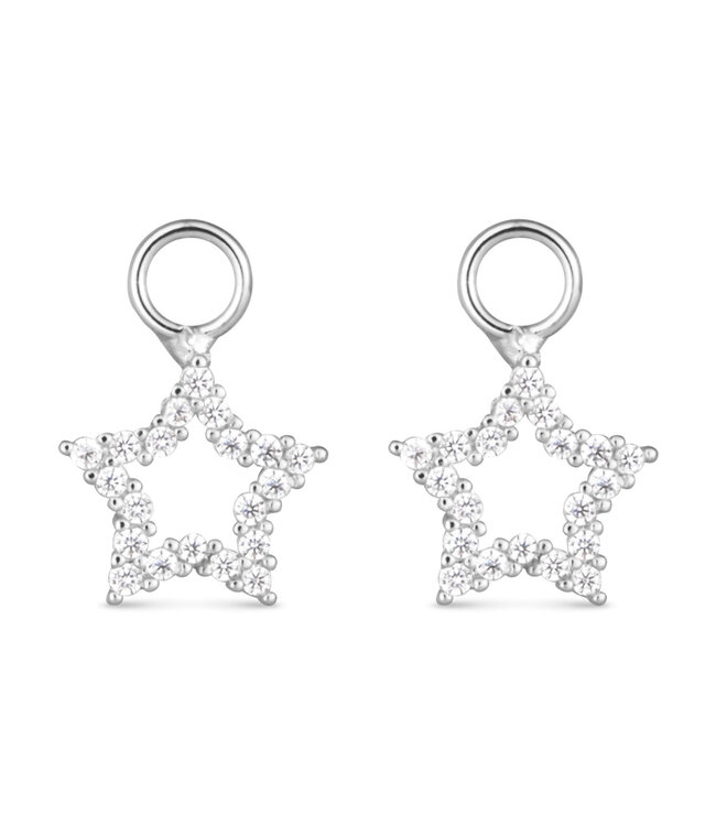 Amanda Blu CZ Star Earring Charm - Silver