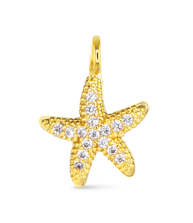 Amanda Blu CZ Starfish Charm - Gold