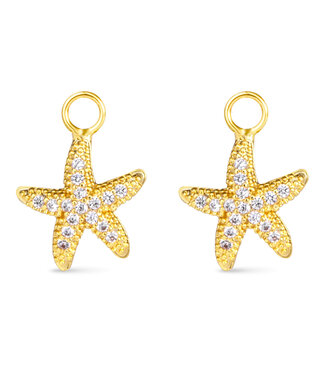 Amanda Blu CZ Starfish Earring Charm - Gold