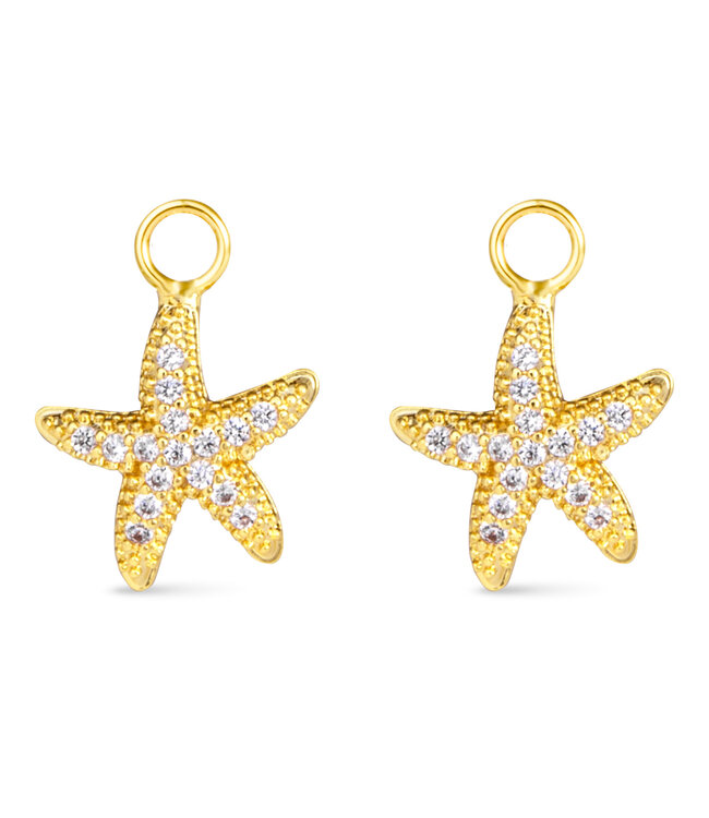 Amanda Blu CZ Starfish Earring Charm - Gold