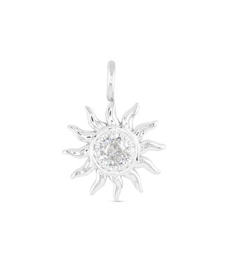 Amanda Blu CZ Sun Charm - Silver