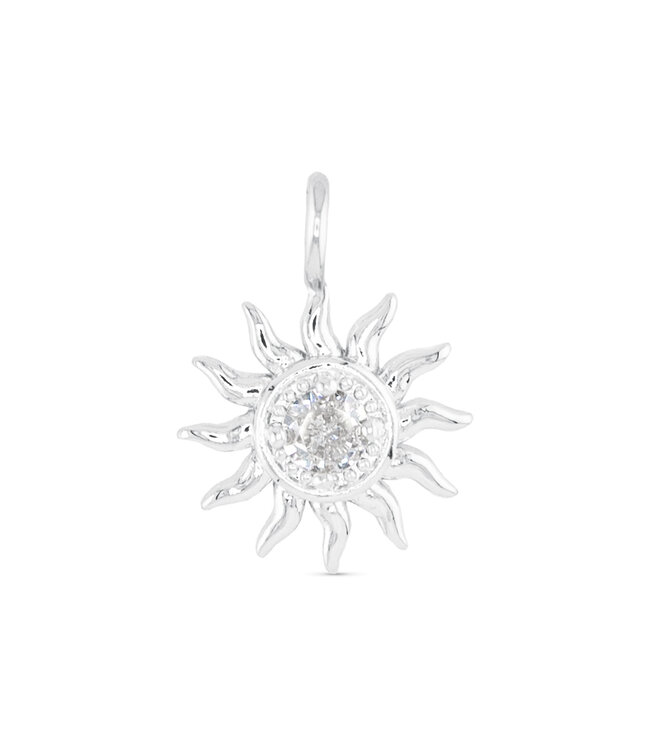 Amanda Blu CZ Sun Charm - Silver