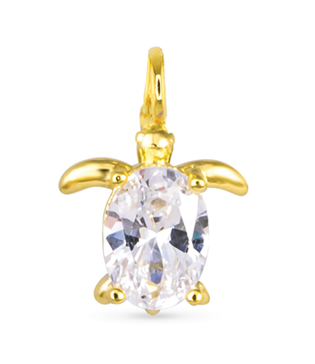 Amanda Blu CZ Turtle Charm - Gold