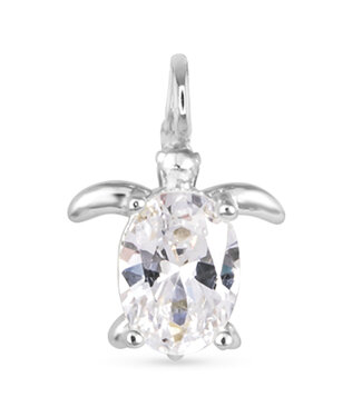 Amanda Blu CZ Turtle Charm - Silver