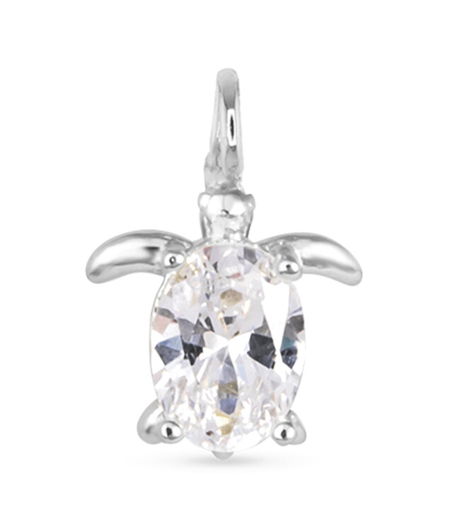 Amanda Blu CZ Turtle Charm - Silver