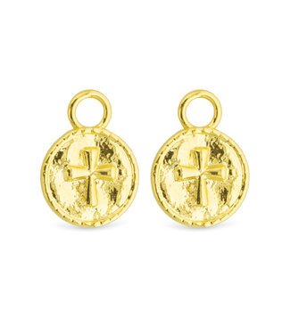 Amanda Blu Gold Cross Pendant Earring Charm