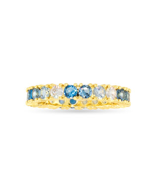 Amanda Blu Gold CZ Blue Ombre Ring - 8