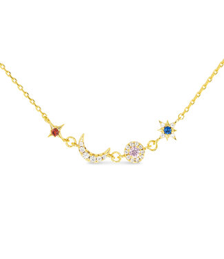 Amanda Blu Gold CZ Celestial Necklace