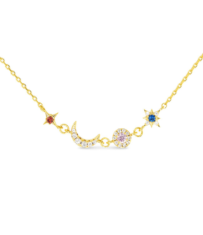 Amanda Blu Gold CZ Celestial Necklace