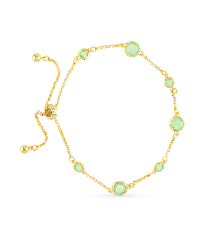 Amanda Blu Gold Faceted CZ Bracelet  - green