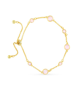 Amanda Blu Gold Faceted CZ Bracelet  - pink