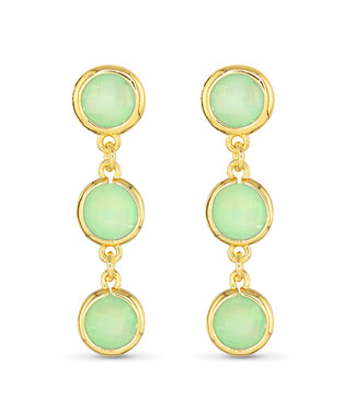 Amanda Blu Gold Faceted CZ Earring - Green