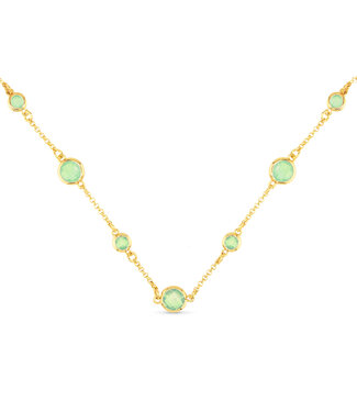 Amanda Blu Gold Faceted CZ Necklace - Green