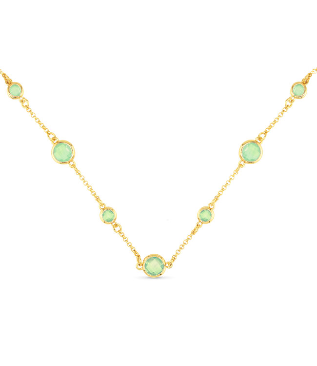 Amanda Blu Gold Faceted CZ Necklace - Green
