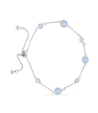 Amanda Blu Silver Faceted CZ Bracelet  - blue